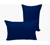 Lemos Home Federa per cuscino decorativo, 2 pezzi, in 100% cotone, collezione Konzept, colore e dimensioni a scelta (set di 2 federe - 50 x 30 cm, blu reale)