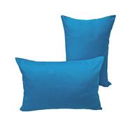 Lemos Home Federa per cuscino decorativo, 2 pezzi, in 100% cotone, collezione Konzept, colore e dimensioni a scelta (set di 2 federe - 50 x 30 cm, blu cielo