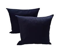 Lemos Home Federa per cuscino decorativo, 2 pezzi, in 100% cotone, collezione Konzept, colore e dimensioni a scelta (set da 2 federe - 40 x 40 cm, blu navy