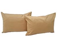 Lemos Home Federa per cuscino decorativo, 2 pezzi, in 100% cotone, collezione Konzept, colore e dimensioni a scelta (set da 2 federe da 50 x 30 cm, cammello)