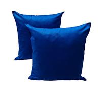 Lemos Home Federa per cuscino decorativo, 2 pezzi, in 100% cotone, collezione Konzept, colore e dimensioni a scelta (set da 2 federe - 40 x 40 cm, blu reale)