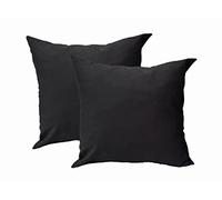 Lemos Home Federa per cuscino decorativo, 2 pezzi, in 100% cotone, collezione Konzept, colore e dimensioni a scelta (set da 2 federe - 40 x 40 cm, antracite)