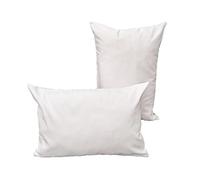 Lemos Home Federa per cuscino decorativo, 2 pezzi, in 100% cotone, collezione Konzept, colore e dimensioni a scelta (set da 2 federe da 50 x 30 cm, bianco)
