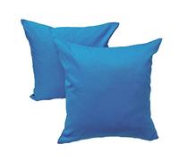 Lemos Home Federa per cuscino decorativo, 2 pezzi, in 100% cotone, collezione Konzept, colore e dimensioni a scelta (set da 2 federe - 40 x 40 cm, blu cielo