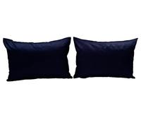 Lemos Home Federa per cuscino decorativo, 2 pezzi, in 100% cotone, collezione Konzept, colore e dimensioni a scelta (set da 2 federe da 50 x 30 cm, blu navy)
