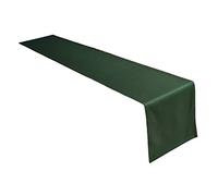 Lemos Home Runner da tavola di alta qualità in 100% cotone, collezione Concetto, colore e dimensioni a scelta (runner - 40 x 180 cm, verde oliva)