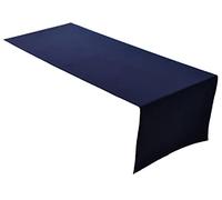 Lemos Home Runner da tavola di alta qualità in 100% cotone, collezione Concetto, colore e dimensioni a scelta (runner - 45 x 150 cm, blu marino)