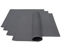 Lemos-Home - Set di 4 tovagliette all'americana in cotone, 46 x 36 cm, colore: Antracite