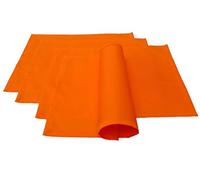 Lemos Home - Set di tovagliette da tavola, 4 pezzi, circa 46 x 36 cm in cotone (arancione)