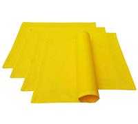 Lemos Home - Set di tovagliette da tavola, 4 pezzi, circa 46 x 36 cm in cotone (giallo)