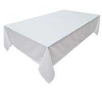 Lemos Home Tovaglia di alta qualità in 100% cotone, collezione concetto, colore e dimensioni a scelta (tovaglia - 120 x 200 cm, bianco)