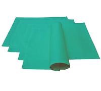 Lemos Home Tovagliette di alta qualità, 4 pezzi, in 100% cotone, collezione concetto, colore e dimensioni a scelta (set da 4 pezzi, 46 x 36 cm, verde smeraldo)
