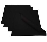Lemos Home Tovagliette di alta qualità, 4 pezzi, in 100% cotone, collezione concetto, colore e dimensioni a scelta (set da 4 pezzi, 46 x 36 cm, nero)