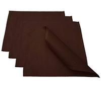 Lemos Home Tovagliette di alta qualità, 4 pezzi, in 100% cotone, collezione concetto, colore e dimensioni a scelta (set da 4 pezzi, 46 x 36 cm, cioccolato)