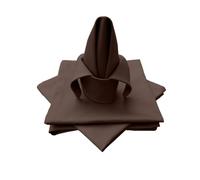 Lemos Home Tovaglioli in tessuto di alta qualità, 4 pezzi, in 100% cotone, collezione concetto, colore e dimensioni a scelta (set di 4 tovaglioli in tessuto, 45 x 45 cm, cioccolato)