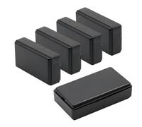 LeMotech Alloggiamento per progetto, 5 pezzi, scatola di distribuzione elettrica in ABS, piccola dimensione, scatola elettronica nera, dimensioni esterne 50 x 28 x 15 mm