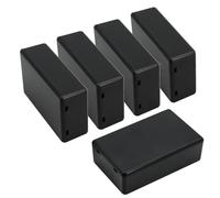 LeMotech Scatola di derivazione piccola, set da 5 custodie elettroniche in ABS, colore nero, mini alloggiamento per PCB, scatola di distribuzione, dimensioni esterne 80 x 50 x 26 mm