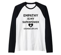 L'empatia è Il Mio consulente di superpotere Terapista della Salute mentale Maglia con Maniche Raglan