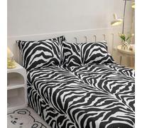 L'Emporio Casa Set Completo Lenzuola Leopardato - Zebrato Matrimoniale Lenzuolo Morbidissimo 100% Cotone Italiano (Animalier)