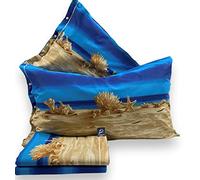 L'Emporio Casa Set Lenzuola Completo di Cotone 100% Italiano Tramonto Coralli Stelle Luna Pesci Varie Misure (Piazza e Mezzo, Mare)