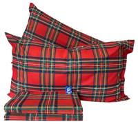 L'Emporio Casa Set Lenzuola Flanella Letto Matrimoniale 100% Caldo Cotone sopra 240x290 + sotto Angoli 160 a180x195 a 200 + 2 Federe 50x80 (Tartan)