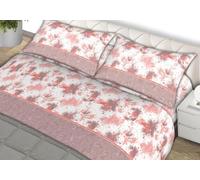 L'Emporio Casa Set Lenzuola Flanella Letto Matrimoniale 100% Caldo Cotone sopra 240x290 + sotto Angoli 160 a180x195 a 200 + 2 Federe 50x80 (Acquarello Pesco)