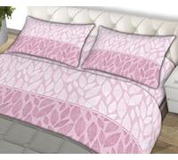 L'Emporio Casa Set Lenzuola in Flanella, Cotone Italiano 100% Pettinato, Anti-Pilling Varie Misure (Fooda Rosa, Matrimoniale)