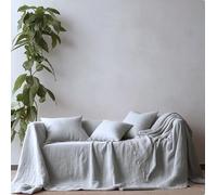 L'Emporio Casa Telo Copridivano Copriletto Tela Grossa Robusta Cotone in Panama 160X260-260x280-360x280 Misure Maxi Lenzuolo Copritutto Cotone Granfoulard Made Italy (GRIGIO-, 260X280)