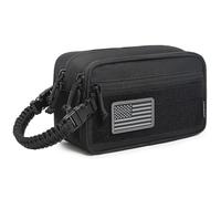 Lemubeane Borsa da toilette tattica per uomo Dry Wet Separato Dopp Kit di igiene da viaggio Borsa da viaggio Strumento di utilità EDC Sacchetto Molle Pouch Mens Kit da barba Borse da doccia da