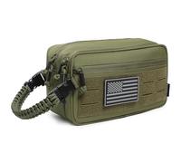 Lemubeane Borsa da toilette tattica per uomo Dry Wet Separato Dopp Kit di igiene da viaggio Borsa da viaggio Strumento di utilità EDC Sacchetto Molle Pouch Mens Kit da barba Borse da doccia da