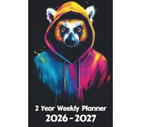 Lemur 2 Year Weekly Planner: 104 Week Sunday to Saturday Calendar | Gift For People Who Love Tropical Rainforest Animals, Wildlife Lovers | Ideal for ... and Busy Individuals | 6 x 9 Inches | v1