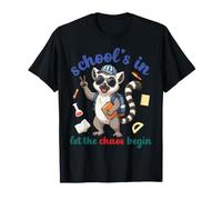 Lemur Back To School Vibes Scuole in Let The Chaos Begin Maglietta