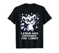 Lemur è entrato nella Hall | Creatura di Gioco della Giungla Pixel Art Maglietta