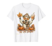 Lemur 'Tis The Season - Scarabocchio di Zucca e Latte Maglietta