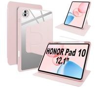 Lemxiee Cover per HONOR Pad 10 12.1" Case per supporto rotante & Slot per penna Custodia in pelle PU + Acrilico trasparente