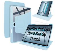 Lemxiee Cover per OnePlus Pad Lite & OPPO Pad SE 11" Case per supporto rotante & Slot per penna Custodia in pelle PU + Acrilico trasparente