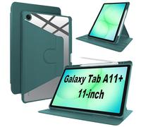 Lemxiee Cover per Samsung Galaxy Tab A11 Plus & A9 Plus 11" Case Custodia in pelle PU + Acrilico trasparente per supporto rotante & Slot per penna