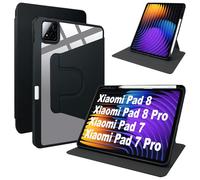 Lemxiee Cover per Xiaomi Pad 8 & 8 Pro & Pad 7 & 7 Pro & POCO Pad X1 11.2" Case per supporto rotante & Slot per penna Custodia in pelle PU + Acrilico trasparente
