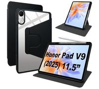 Lemxiee Custodia per Honor Pad V9 Cover,Custodia in pelle PU + Acrilico trasparente per supporto rotante/Slot per penna per Honor Pad V9 case