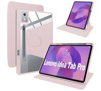 Lemxiee Custodia per Lenovo Idea Tab Pro Cover,Custodia in pelle PU + Acrilico trasparente per supporto rotante/Slot case