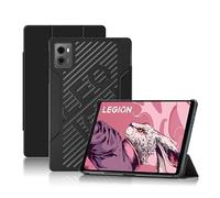 Lemxiee Custodia per Lenovo Legion Tab Cover,Custodia in pelle PU + Acrilico con dissipatore di calore/antigoccia/Staffa pieghevole per Lenovo Legion Tab case -Nero