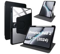 Lemxiee Custodia per Oneplus Pad 2 & OPPO Pad 3 Pro Cover,Custodia in pelle PU + Acrilico trasparente per supporto rotante/Slot per penna per Oneplus Pad 2 & OPPO Pad 3 Pro case