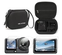 Lemxiee Custodia rigida per DJI Osmo Action 6 Cover Accessori + [2+2+2 Pezzi] Pellicola Vetro Temperato per DJI Osmo Action 6 Protettiva Case