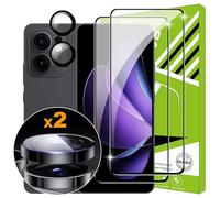 Lemxiee Film per OPPO Reno 13 F 5G & Reno 13 FS 5G Protezione dello schermo [2+1 Pezzi] Copertura Completa Pellicola di Vetro Temperato Pellicola Protettiva dello Schermo con Fotocamera Lente