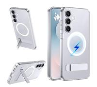 Lemxiee Magnetica Cover per Samsung Galaxy S25 FE Case con Cavalletto & Antiurto & Antiscivolo,Compatibile con MagSafe Custodia