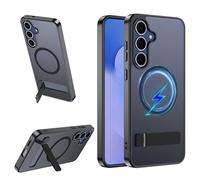 Lemxiee Magnetica Cover per Samsung Galaxy S25 FE Case con Cavalletto & Antiurto & Antiscivolo,Compatibile con MagSafe Custodia