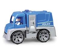 LENA 04455 Truxx Emergenza Polizia Ufficiale Trasportatore Macchina Veicolo Giocattolo per 2+ Anni Bambini, Blu/Argento