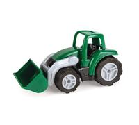 LENA 1263 Workies - Trattore a pala da 14 cm, trattore in plastica ABS, con pala mobile, pneumatici in gomma, assi in acciaio, camion per bambini dai 18 mesi in su, trattore giocattolo verde
