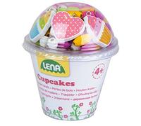 LENA 32002 - Kit per Decorazione Cupcake, Colore: Rosa