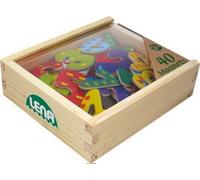 Lena 40 Magnetica Numeri e Aritmetica Segni nella Di legno Scatola per 3+ Anno Figli, Multicolore